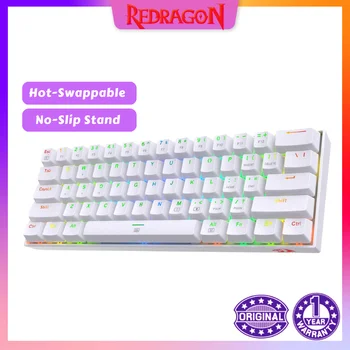 Redragon K630 Dragonborn ניתן להחלפה חמה 60% קווי תוססת RGB LED USB המשחקים 61 מפתחות קומפקטי מכני מקלדת Pro תוכנת Cus