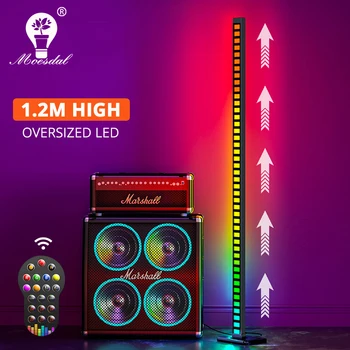 RGB קומה קצב מנורת LED לילה אור מוסיקה הסינכרון המשמש חדר שינה סלון המשחקים בשידור חי האווירה אור
