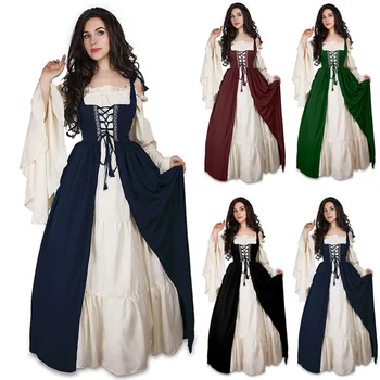 S-6XL ימי הביניים פאנק להתלבש Cosplay תלבושות ליל כל הקדושים נשים ארמון מסיבת קרנבל תחפושות נסיכה הנשית הוויקטוריאנית Vestido החלוק