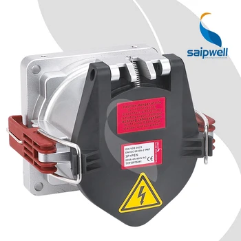 SAIPWELL IP67 415V שלב שלוש עמיד למים חיצוני גדול זרם חשמלי תעשייתי 250 מגבר שקע תעשייתי