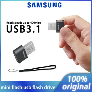 Samsung USB 3.1 כונן הבזק מסוג Usb Pendrive 256gb 128gb 400MB/s פלאש Usb 32gb 64gb מתכת מיני פלאש Memoria מקל מתאים פלוס(usb3.1)
