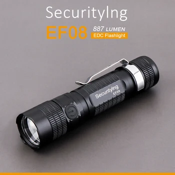 SecurityIng SST20 Zoomable לפיד בהיר EF08 EDC פנס LED עם חיווי חיצוני עבור קמפינג / לילה הליכה