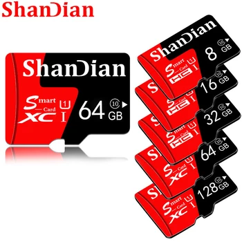 SHANDIAN Smast sd כרטיס 128gb 64gb Smast sd 32gb מיני כרטיס 16gb Class 10 samrtphone, שולחן מחשב ב-100% מקורי כרטיס זיכרון