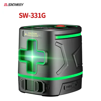 SNDWAY לייזר רמה 2 קו אנכי רמת מדידת כלי סוללה נטענת אור ירוק רמת SW-331G