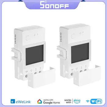 SONOFF WIFI פאו עילית 16A/20A חכם מד כוח לעבור בית חכם להתחלף עם מסך LCD תמיכה אלקסה הבית של Google EWeLink App