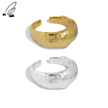 S'STEEL כסף סטרלינג 925 מינימליסטי טבעות לנשים אסתטי לא סדיר פאנק החתונה טבעת פתוחה 2021 מגמה בסדר תכשיטים