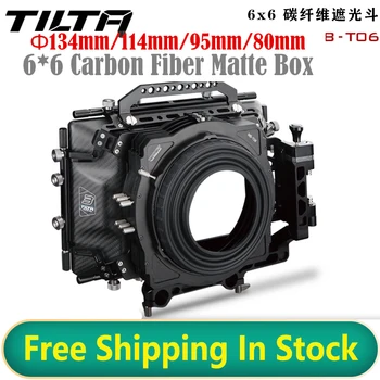 TILTA MB-T06 6*6 סיבי פחמן Matte Box (סווינג-Away) 19mm עם מוט מתאם אדום ארי אלכס מיני מצלמה כלוב הציוד