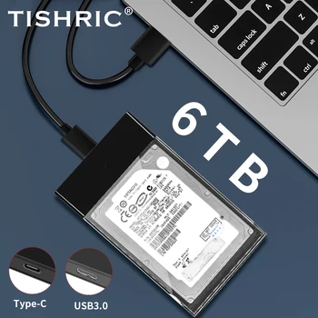 TISHRIC חיצוני HD התיק דיסק קשיח Hdd מארז קשיח תיבת 2.5 מתאם USB3.0 Type-C 3.1 SATA תמיכה 10TB
