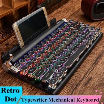 TW1867 נקודה רטרו כתיבה מכני מקלדת עמיד למים פאנק Keycap 83-טלפון נייד מפתח שטוח Bluetooth אמיתי Teclado Mecanico
