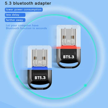 USB מתאם Bluetooth 5.3 Bluetooth Dongle Bluetooth אלחוטית מקלט עבור PC המוזיקה משדר אודיו USB מתאם BT
