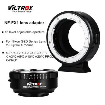 Viltrox NF-FX1 עדשת מצלמה מתאם w/ הר מתכוונן טבעת צמצם ניקון G&D עדשת פוג ' י X-T2 X-T20 X-E3 X-A20 X-PRO2 E2S