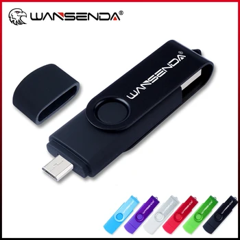WANSENDA במהירות גבוהה כונן הבזק מסוג USB OTG כונן עט 256GB 128GB 64GB 32GB 16GB 8GB Pendrive על MicroUSB אנדרואיד /מחשב דיסק פלאש