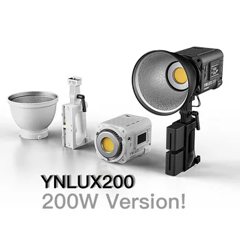 YONGNUO LUX200 YNLUX200 200W 2700K-6500K בואן הר כף יד חיצוני אור LED עם ידית שנאי