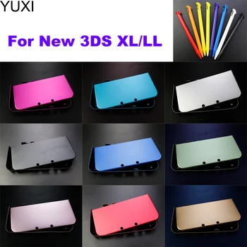 YUXI 1set עבור חדש 3DS XL LL 3DSXL 3DSLL קונסולת מתכת אלומיניום קשיח מקרה העליון הקדמי התחתון בחזרה מגן מההגה Coveret
