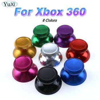 YuXi 2Pcs אלומיניום Thumbsticks מקל אנלוגי פטריות עבור ה-Xbox 360 בקר ג ' ויסטיק מתכת כובעי אחיזה Gamepad אביזרים