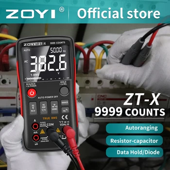 ZOYI ZT-X הדיגיטלי מודד 9999 נחשב דיוק גבוה אוטומטי טווח NCV Multimetro VFC מיקרו הנוכחי בודק מתח LCR הבוחן