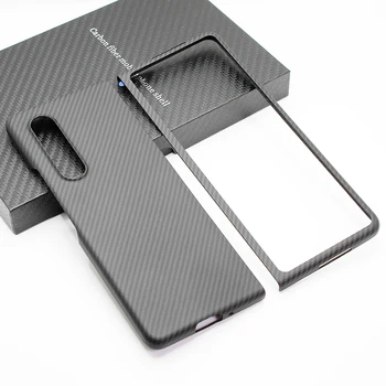 ZXKE פחמן Case For Samsung Galaxy Z Fold3 W22 לכסות האולטרה Ultrathin נוח מסחרי Aramid Fiber מעטפת הגנה