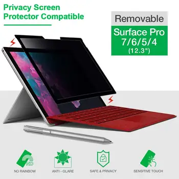 איכות גבוהה הפרטיות מגן מגן מסך Anti-spy סרט נשלף הפרטיות מסך מסנן עבור Microsoft Surface Pro 7 6 5 4