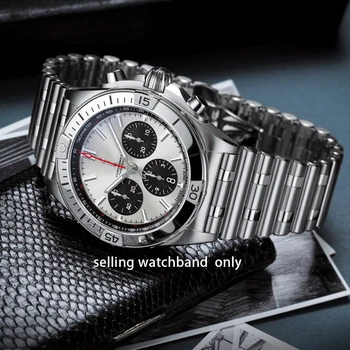 איכות סופר נירוסטה להקת שעון להחליף על ברייטלינג רצועת חיוג צמיד רצועת שעון CHRONOMAT B01 החגורה 22mm עדשה 24mm חגורת גברים