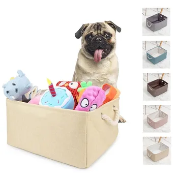 אישית כלב סל צעצועים לחיות מחמד תיבת אחסון Dustproof מתקפל עבור חתול עם כלב בגדים אביזרים לארגן אחסון
