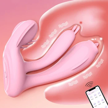 אלחוטית Bluetooths, דילדו, ויברטור לנשים אפליקציה של שליטה מרחוק רוטט התחתונים G ספוט ויברטור לגירוי הדגדגן צעצועי סקס