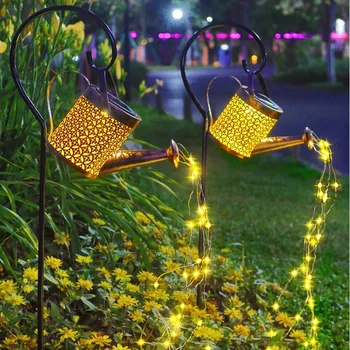אנרגית שמש השקיה יכול סוכריות פיות עמיד למים מקלחת אמנות אור LED פנס חיצוני תאורת גן הדשא בחצר תפאורה