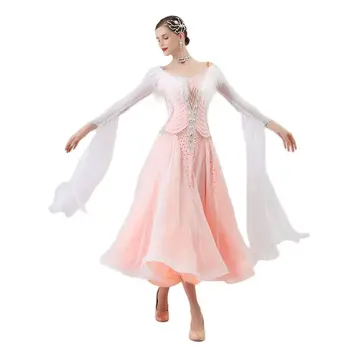 ב-2259 תפורים תקן בינלאומי ריקוד תלבושות מחול מודרני ביצועים השמלה של נשים על הבמה השמלה