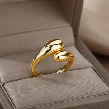 גיאומטריות פתיחת טבעות לנשים מתכוונן זהב עתיק טבעת אצבע Anillos מינימליזם בנות תכשיטים לחתונה מתנה Whosale