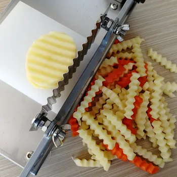 גל קצה סכין תפוחי אדמה מכונת חיתוך לחתוך צורות מרהיבות זאב שן סכין סכין תפוחי אדמה תפוחי אדמה פרח חיתוך הרצועה