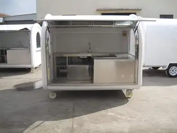 גלידה משאית מזון מזון מהיר עגלת מיני חשמלי נייד עגלות מטבח טריילרים חדשים עיצוב קיוסק נייד
