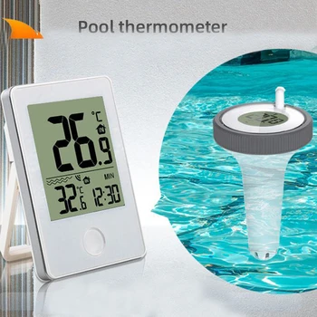 דיגיטלי בריכת שחייה מד חום צף חיצוני אלחוטי צף מד טמפרטורה משמש בריכת שחייה חדרי אמבטיה אקווריום
