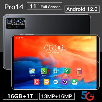 הגירסה העולמית החדשה טבליות משטח Pro 14 11Inch 16GB+1T 13MP+16MP מצלמה אנדרואיד 12 8000mAh Google Play SIM כפול, Bluetooth WIFI