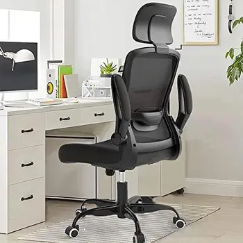 הכיסא במשרד, בבית במשרד דלפק כיסא עם משענת הראש מתכווננת & תמיכה המותני. גבוהה רשת כיסא המחשב עם מעובה