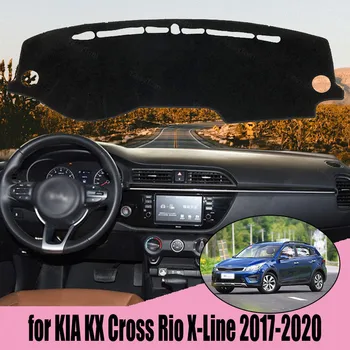 המכונית הפנימי המחוונים לכסות Capet קייפ עבור קיה KX לחצות ריו X-Line 2017-2020 Dashmat שמשיה כרית כיסוי דאש מחצלת