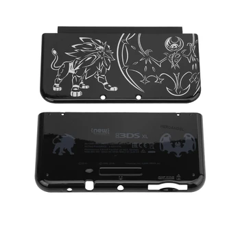 הרכש החדש החלפת גג + מתחת מכסה פלסטיק צלחות דיור Shell Case For Nintendo 3DS החדשה XL שחור