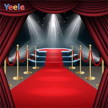 השטיח האדום וילון תאורת הבמה מסיבת קרנבל רקע ויניל צילום רקע לצילום סטודיו Photozone Photophone