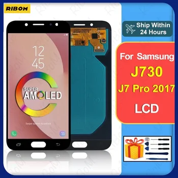 חדש AMOLED עבור Samsung Galaxy J730 LCD J730F J-7 Pro 2017 תצוגה מסך מגע דיגיטלית עבור Samsung SM-J730G חלקי חילוף