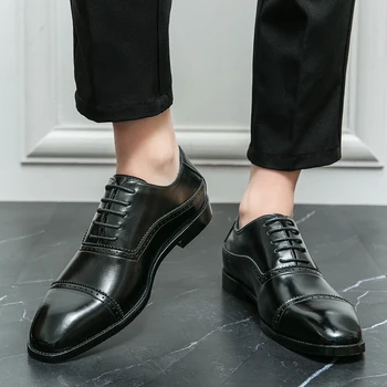 חדש לגברים 2023 האופנה הבריטי אווירת רטרו מזדמנים נעלי עור גודל 38-46 משלוח חינם גברים של סגנון