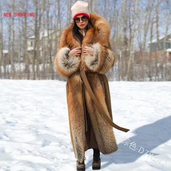 חום בחורף נשים מעיל חם Faux פרווה מעיל קוריאני מעטה חיקוי מינק שיער ארוך מעיל רופף עבה ושעיר Faux פרווה ז ' קט 2021