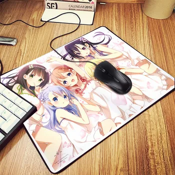 חם אנימה Mousepad סדר ארנב Ujimatsu Chiya ו Kafuu ' ינו Pc שולחן שולחן מחצלת על אנימה Lolicon עכברים מחצלת