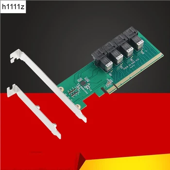יו 2 PCIE מתאם PCI Express Gen3 3.0 X16 4 נמל MiniSAS HD SFF-8643 הרחבה כרטיס ממיר קמה על PCI-E NVME U. 2 SSD
