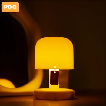 יצירתי מיני השקיעה מנורת שולחן נטענת USB פטריות סגנון LED לילה אור בר קפה בעיצוב הבית השינה רוח אור