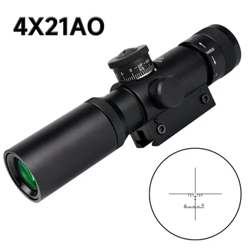 כוונת אופטית SS2 4x21 AO ציד קרבין היקף טקטי זכוכית Reticle Riflescopes Riflescope עם 11/20 מ 