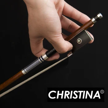 כריסטינה צרפתית הקשת של הכינור G11 עבור שחקנים מקצועיים, משלוח חינם, ברזיל מקל עץ, שנהב צפרדע, טבעי שבצבוץ של תחום השיער