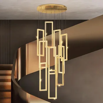 מודרני עיצוב הבית led אורות תליון אור מנורות forstaircase נברשות לסלון תלויים אור, תאורה פנימית