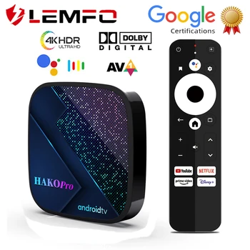 מוסמך של גוגל TV Box Hako Pro תיבת הטלוויזיה אנדרואיד 11 Amlogic S905Y4 2.4 G 5G Dual Wifi BT5.0 4K HDR10+ תיבת הטלוויזיה אנדרואיד 2023
