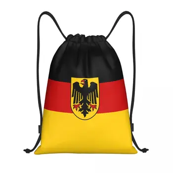 מותאם אישית דגל גרמניה שרוך שקיות קניות יוגה תרמילים נשים גברים גרמנים פטריוטים הספורט Sackpack