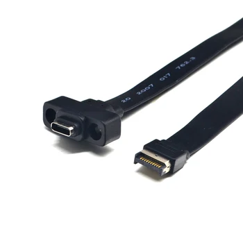 מחברי USB 3.1 פנל קדמי מסוג E סוג C כבל מאריך Gen 2 10Gbps פנימי כבל מתאם עם 2 ברגים 30 ס 