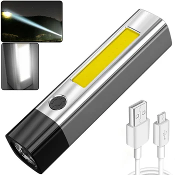 מיני נייד פנס LED Stepless עמעום נטענת USB פנס להרפתקה, קמפינג, רכיבה, חיצוני עמיד למים