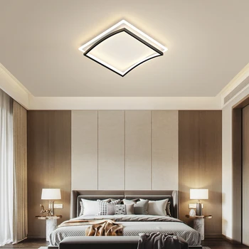 מינימליסטי מודרני הוביל אורות תקרת הסלון חדר השינה studyroom אורות led מנורת תקרה זהב/שחור אור תקרת 90-260V